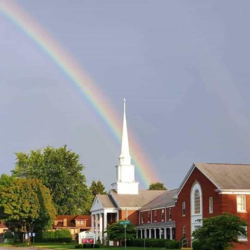 Emmanuel Baptist Church with Rainbow